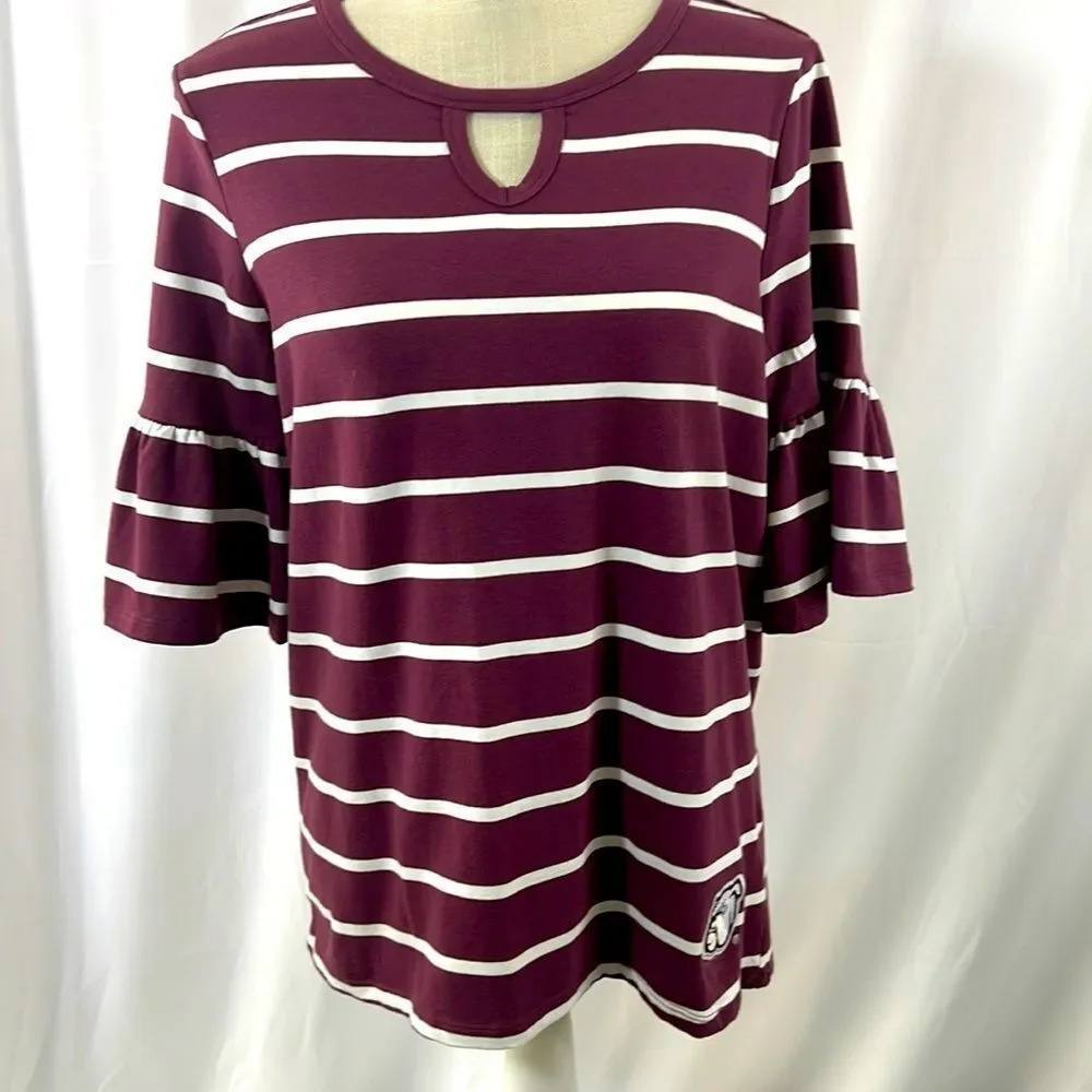 MSU Striped Top Size medium